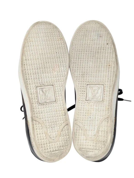 Louis Vuitton LV Monogram Leather Brown Sneakers Size EU 38.5 - Picture 16 of 16